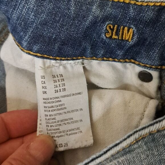 American Eagle Outfitters 360 extreme stretch slim jeans size 26 - Picture 4 of 5